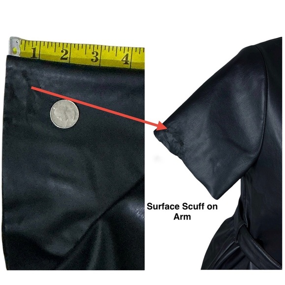 Faux Leather Girls Dress Special Occasion Black Size 14/16 X Large - Picture 10 of 16